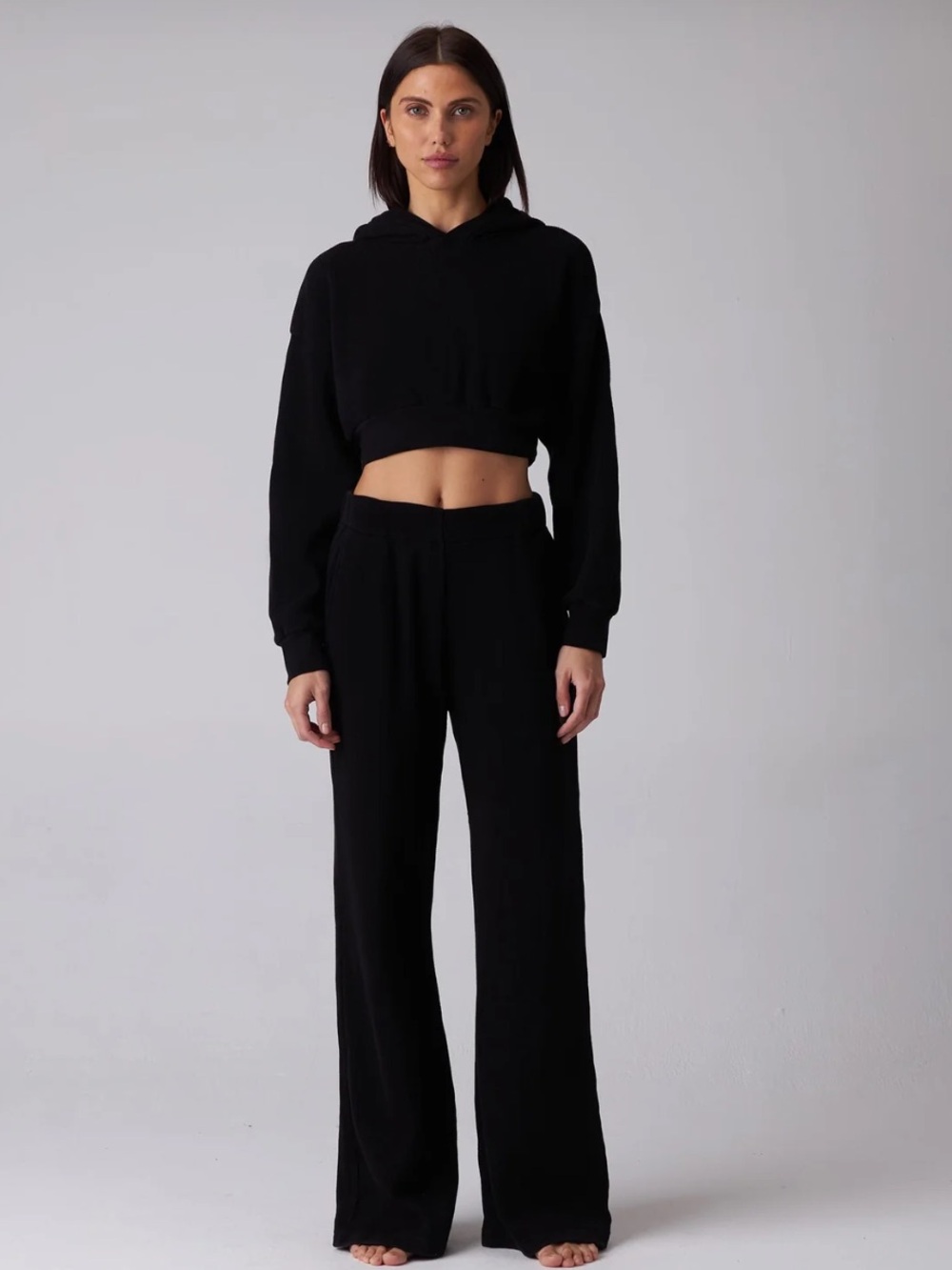100% Cotton TALENTLESS Womens Waffle Lounge Pant — Pitch Black